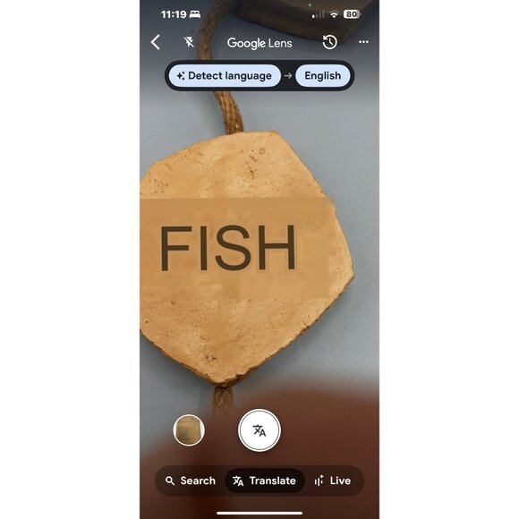 Faith Hanging Plaque Inspirational Text Symbol Hebrew Sanskrit Psalms 27" Long - Picture 3 of 14